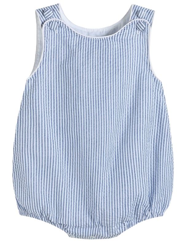 Classic Blue Seersucker Bubble, Size: 3T