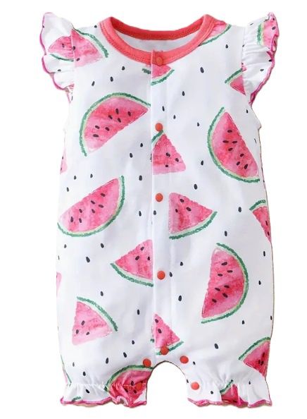 Watermelon Romper, Size: 3/6M