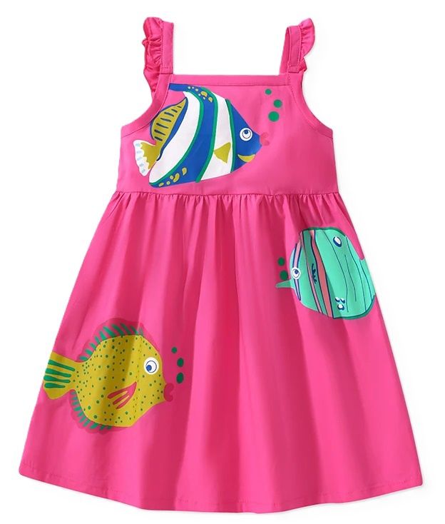 Pink Fish Dress, Size: 2T