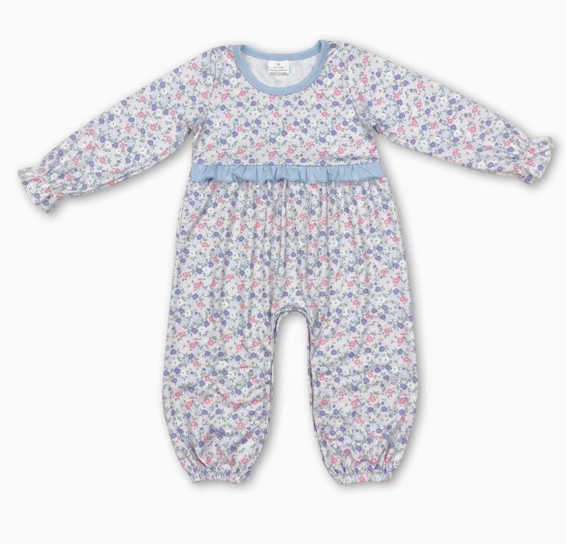 Mini Floral LS Romper, Size: 0/3M
