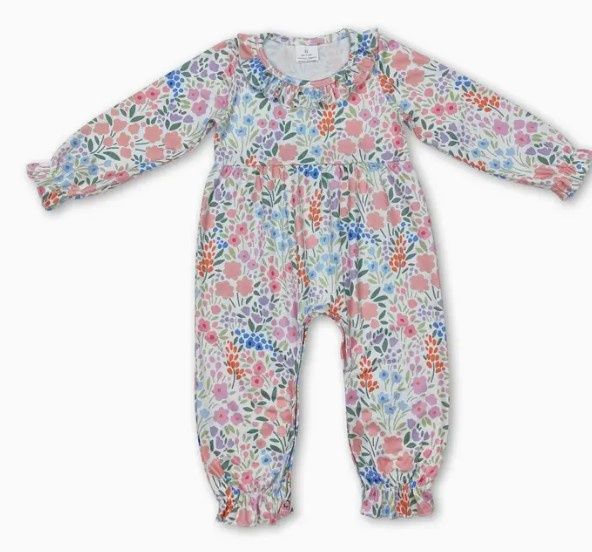 Spring Floral LS Romper, Size: 0/3M
