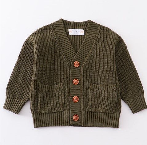 Olive Pocket Cardigan, Size: 2T