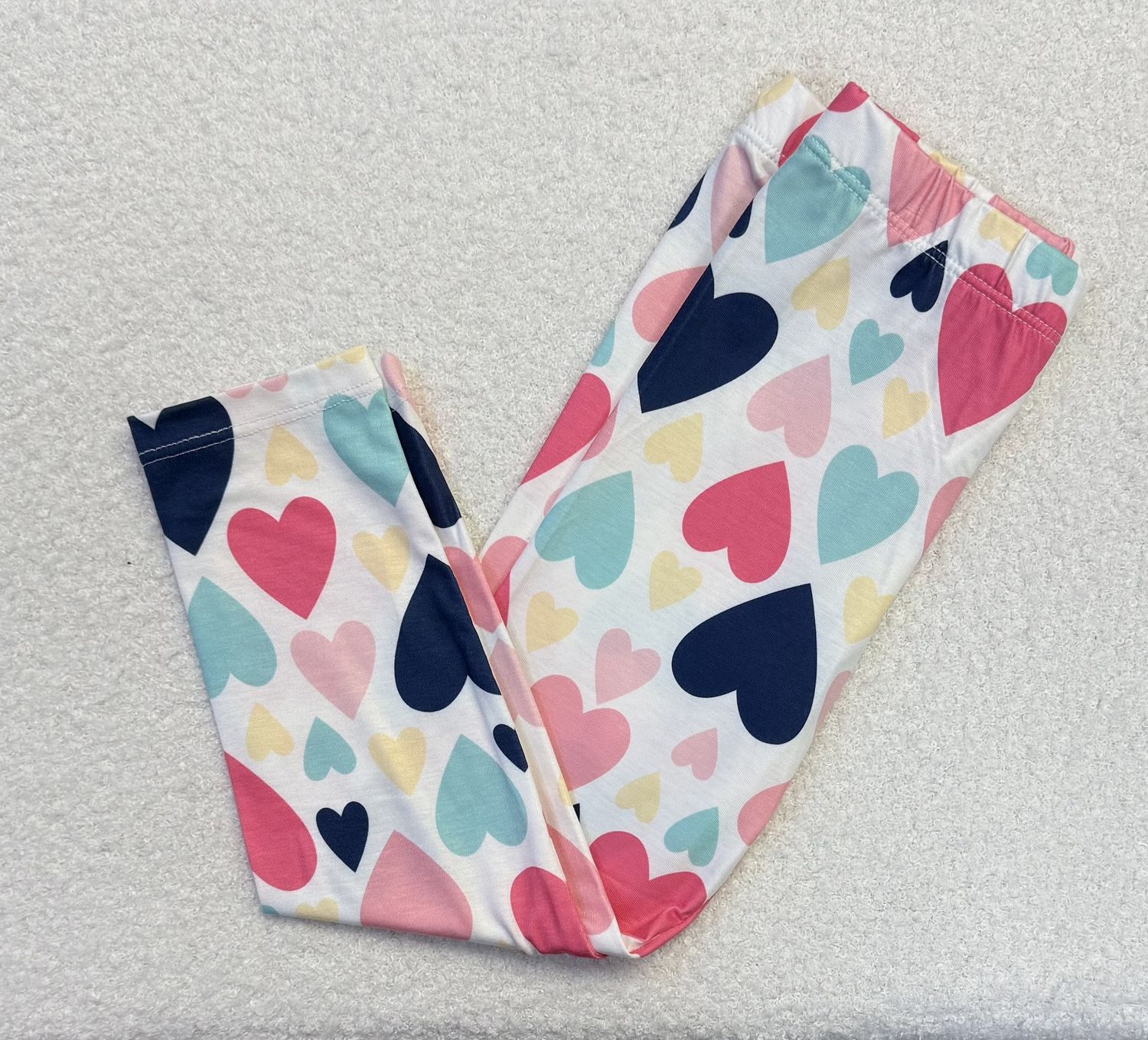 Multi Colored Heart Leggings, Size: 2T
