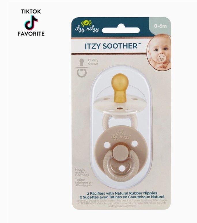 Itzy Soother- Natural Rubber Paci Set