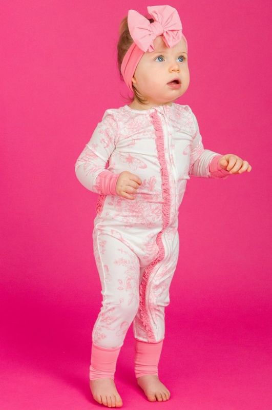 Butterfly Toile Bamboo Zippy