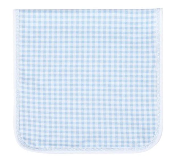 Gingham Bib &amp; Burp Cloth Set