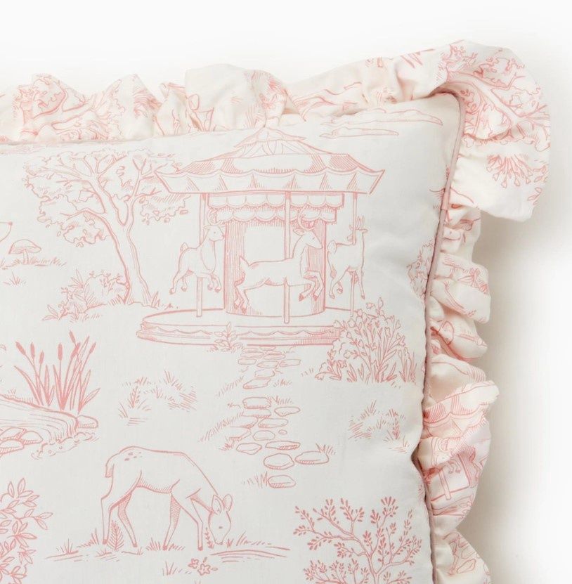Animal Toile Pillow, COLOR: Pink