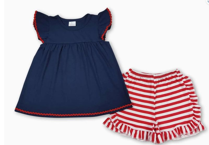 Navy Ric Rac Outfit