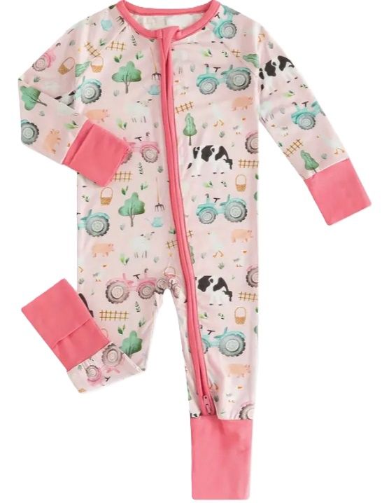 Pink Farm Bamboo Zippy