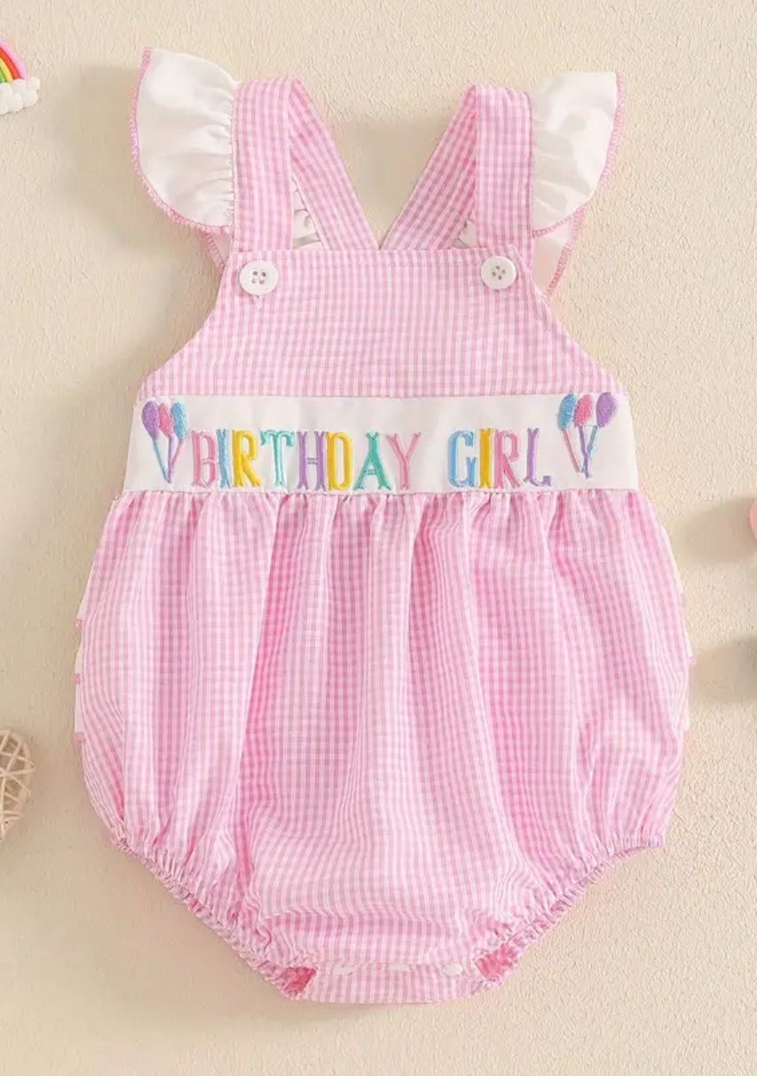 Embroidered 1st Birthday Bubble