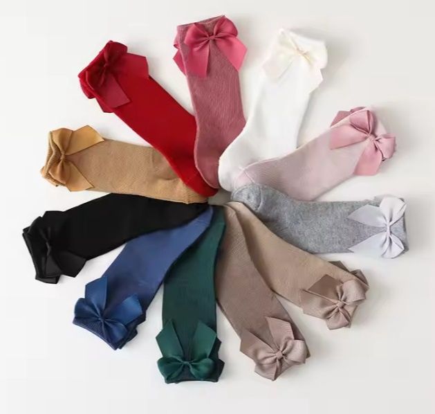 Grosgrain Bow Knee High Socks