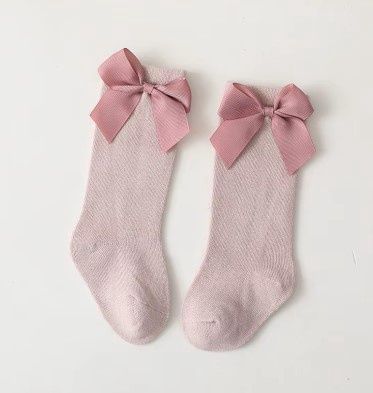 Grosgrain Bow Knee High Socks