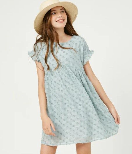Blue Tween Baby Doll Dress, Size: 7/8