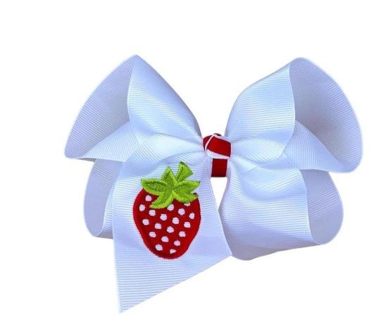 Strawberry Embd Bow