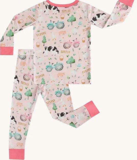 Pink Farm Life Bamboo Set, Size: 18/24M