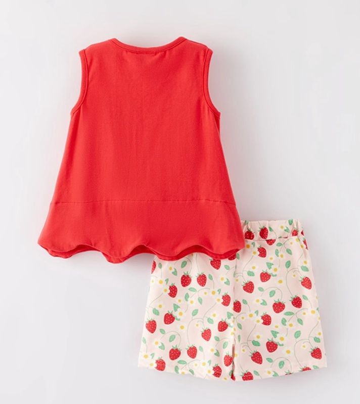 Strawberry Embd Sleeveless Outfit