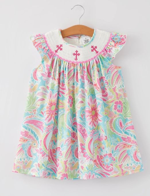 Lilly Smocked Cross Dress, Size: 2T