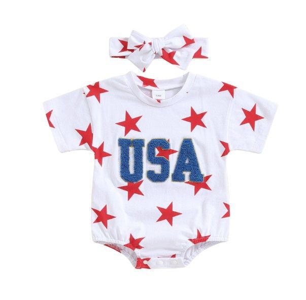 Unisex USA Stars Romper