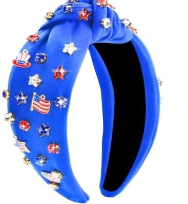 Blue July Beaded Headband