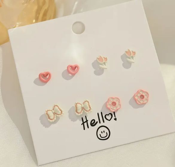 4 Pair Mini Earring Set