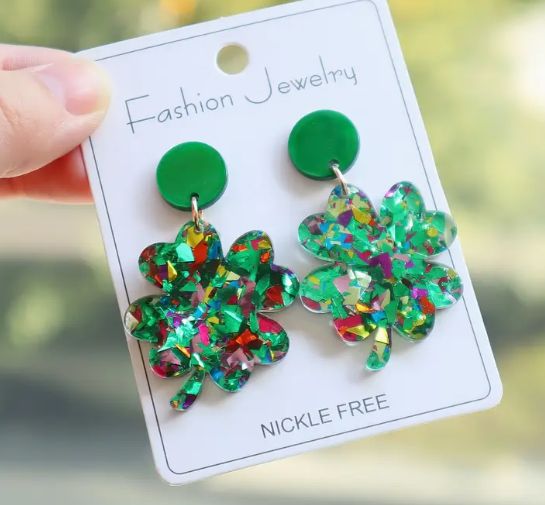 Sparkle Clover Earrings