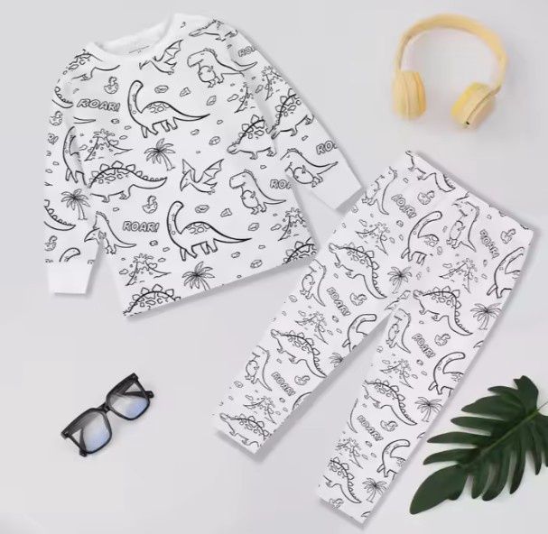 Coloring Dino Pajamas