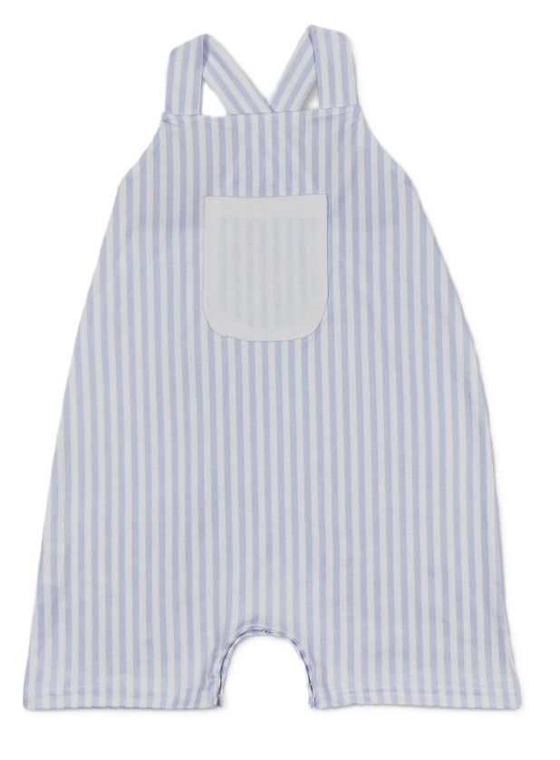Boys Blue &amp; White Stripe Longall, Size: 0-3M