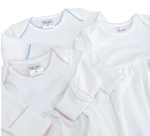 Picot Trim Baby Gown