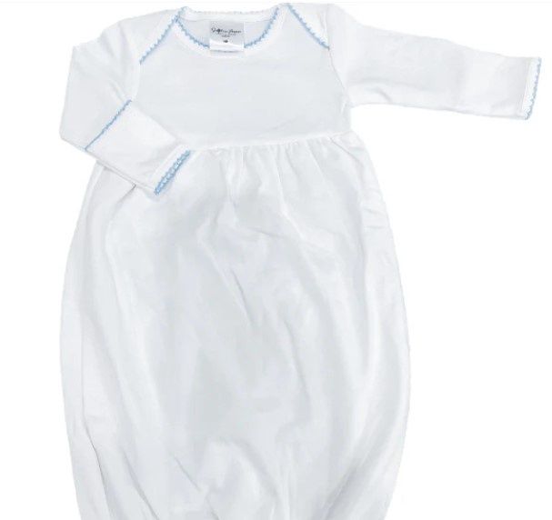 Picot Trim Baby Gown