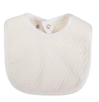 Jacquard Comb Bib, COLOR: Off White