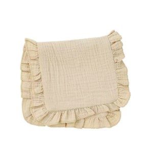 Muslin Ruffle Burp, COLOR: Khaki