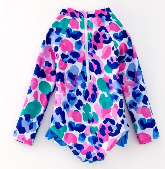 Animal Print LS Swim