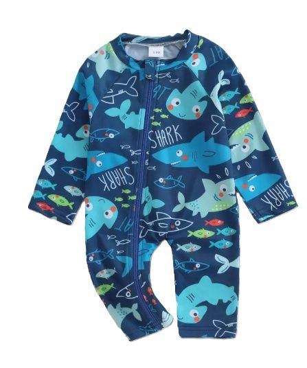 Boys LS Zip Up Swim