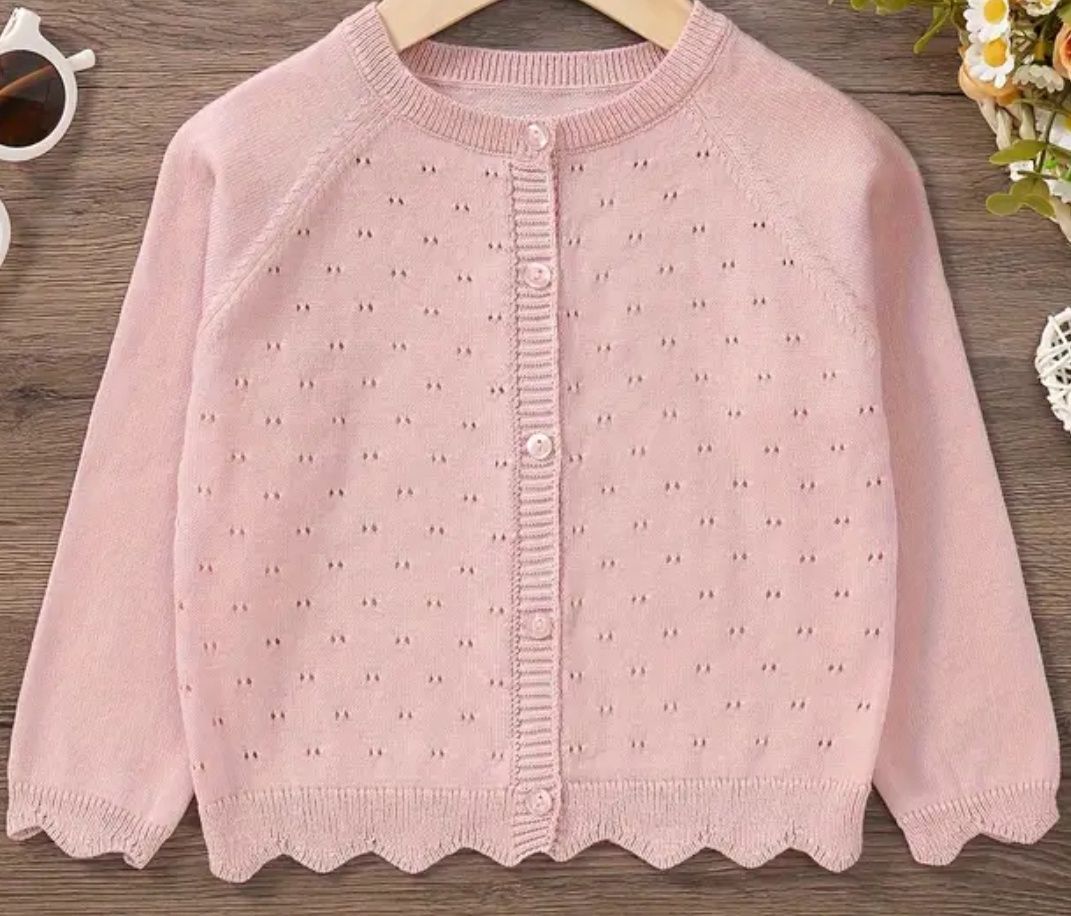 Pink Baby Cardigan, Size: 0/3M