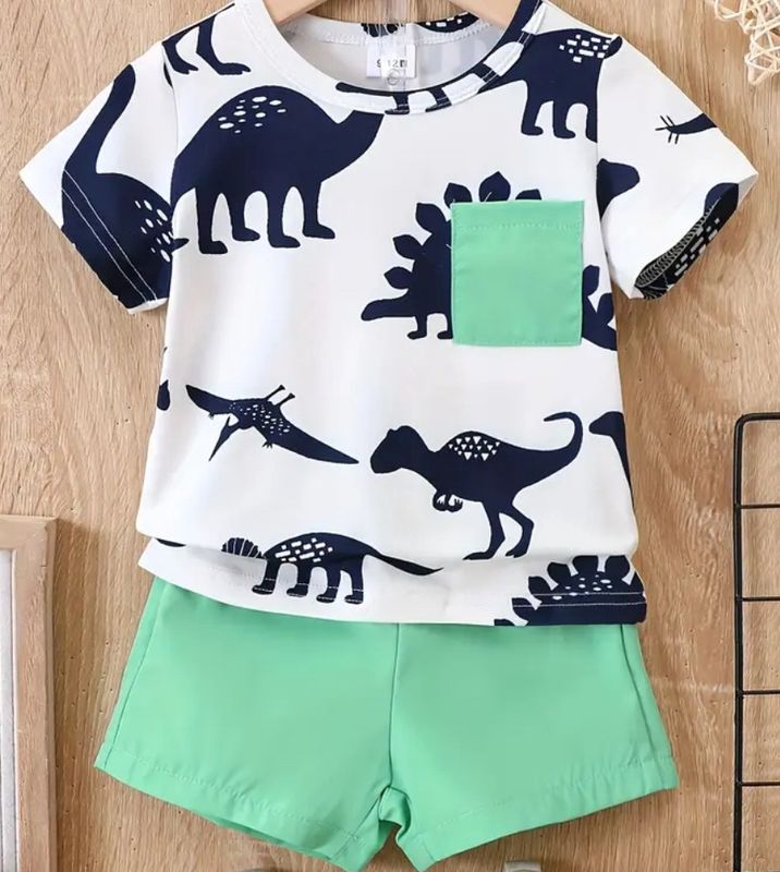 Navy Green Dino Set