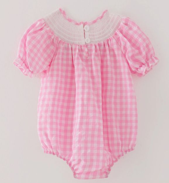Pink Smocked Farm Bubble