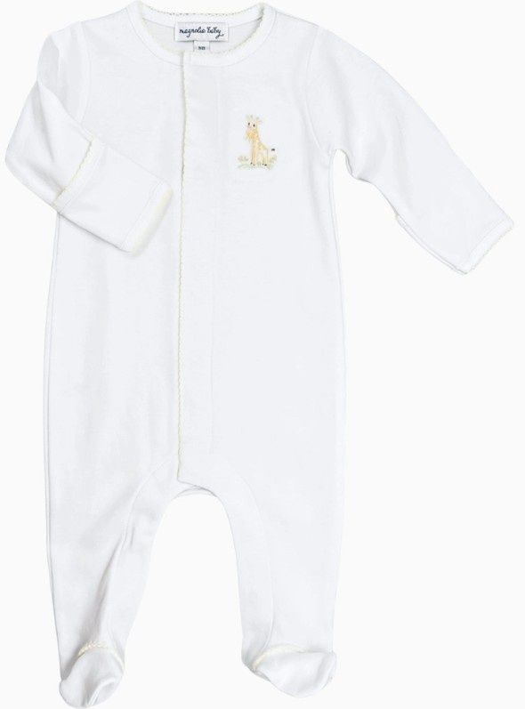 Vintage Giraffe Zip Up Footie, Size: 3M