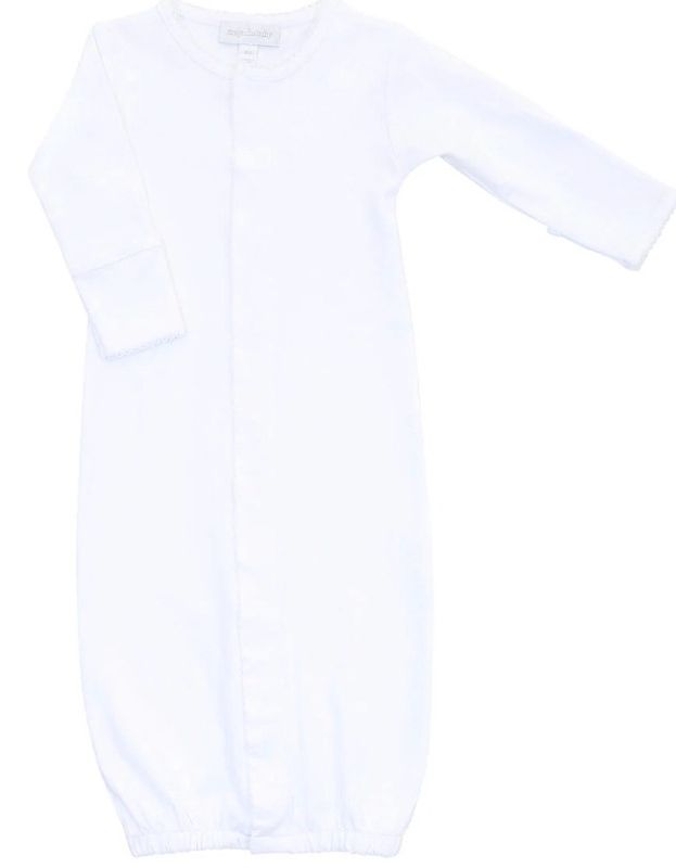 White Picot Trim Converter Gown