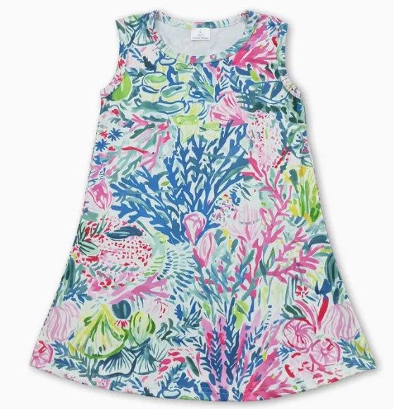 Sleeveless  Watercolor Pocket Dress, Size: 6/12M
