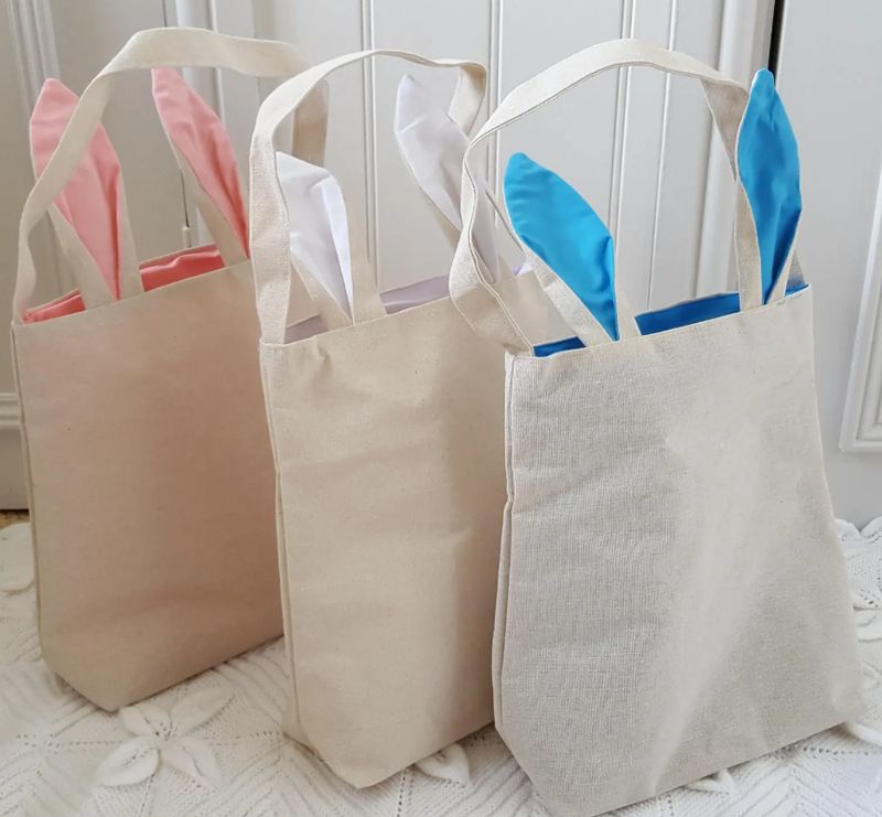 Canvas Bunny Ear Bag w/monogram