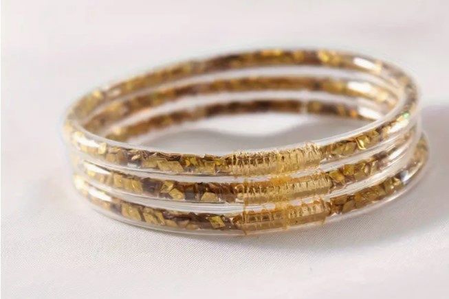 PVC Bangle, Colour: Gold