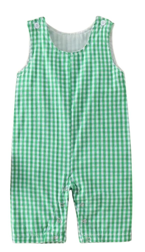 Gingham Longall, COLOR: Green, Size: 3/6M