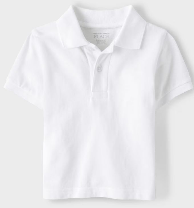 White Monogramed Polo