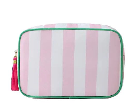 Pink Stripe Cosmetic Bag