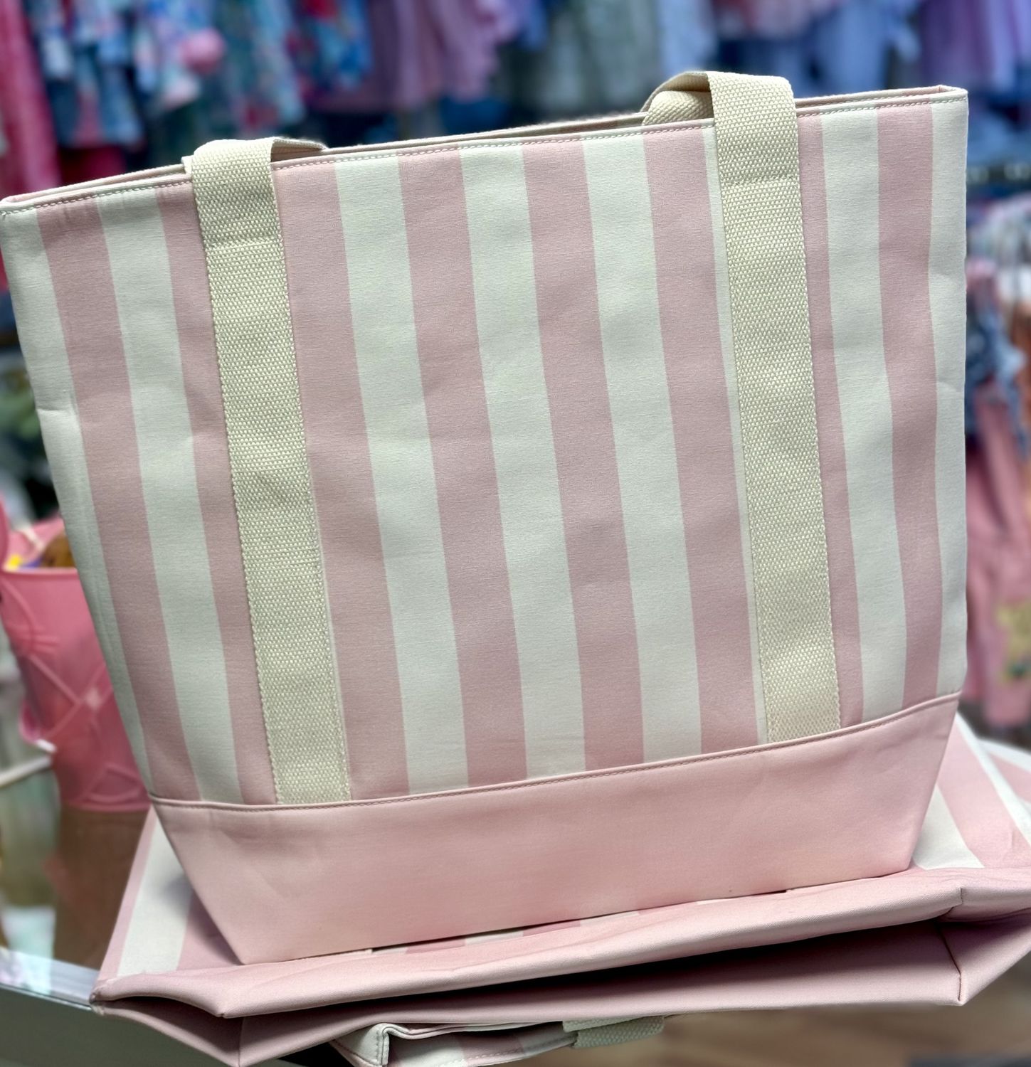 Pink Stripe Tote