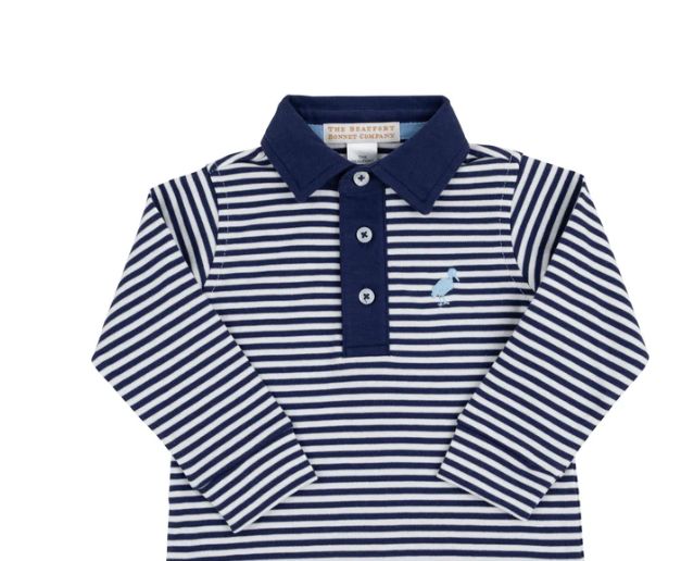 Prim &amp; Proper LS Polo- Barrington Blue