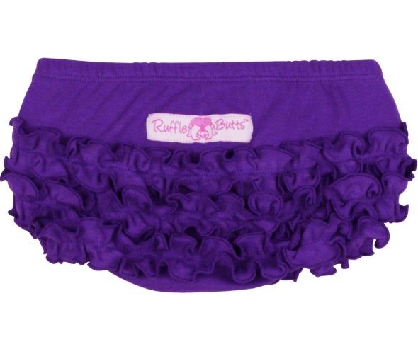 Purple Woven RuffleButt Bloomer, Size: 3/6M
