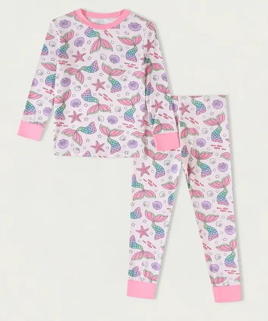 Mermaid Bamboo Set, Size: 2/3T