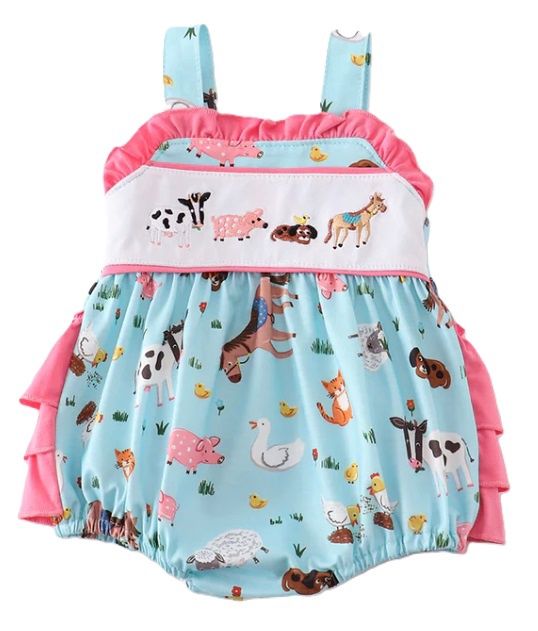 Mint Farm Ruffle Bubble, Size: 6M