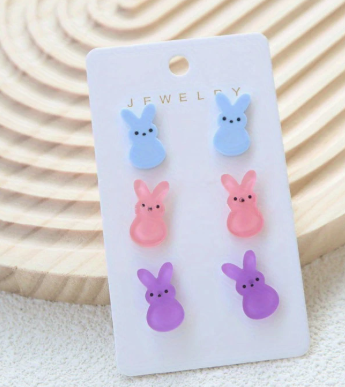Bunny Trio Earring Set